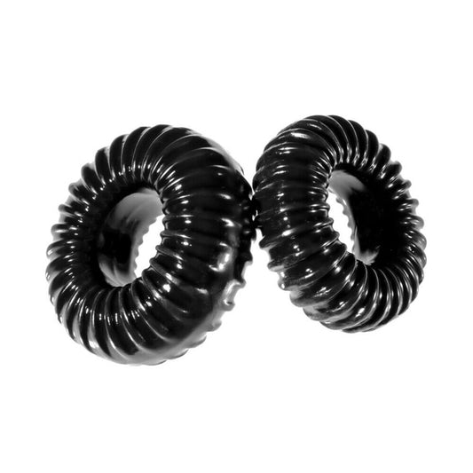 XPlay Gear Slim Ribbed Cock Rings - 2 Pack